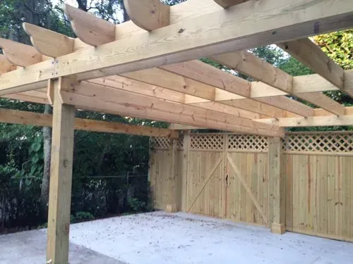 Wood pergola
