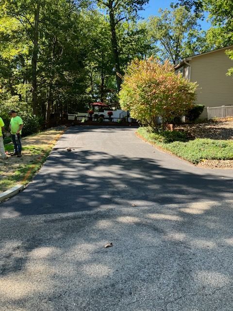 Asphalt driveway - before