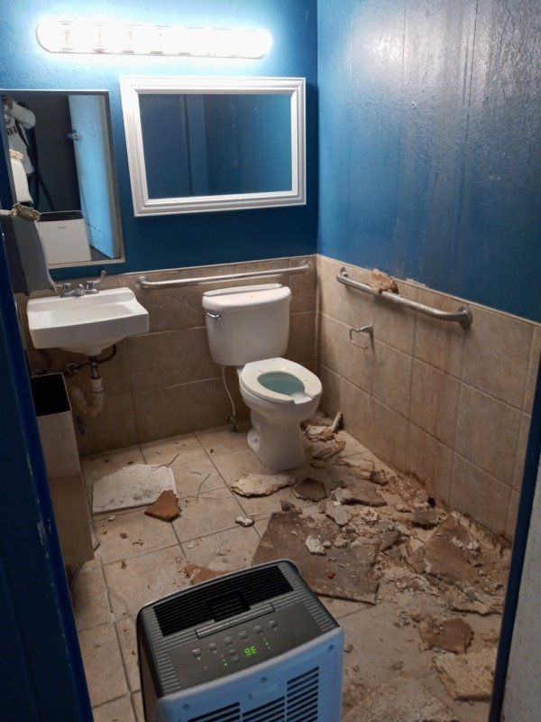 bathroom tile clean-up