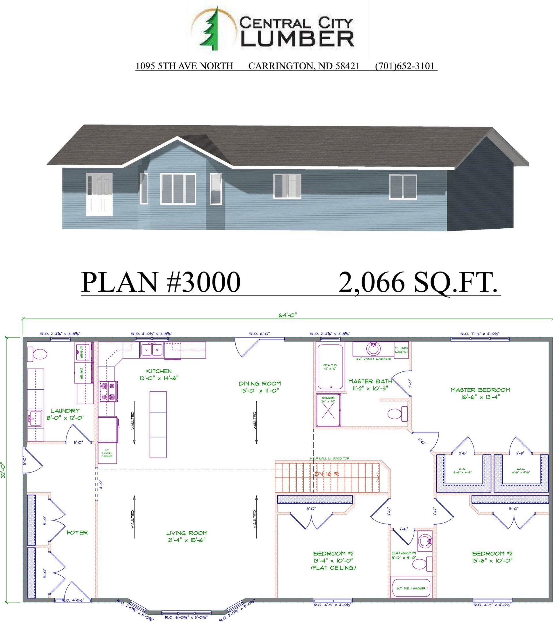 Spec House Plan #3000