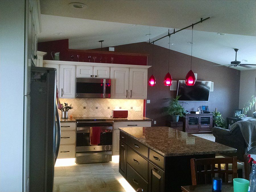 Electrical service on residential kitchen