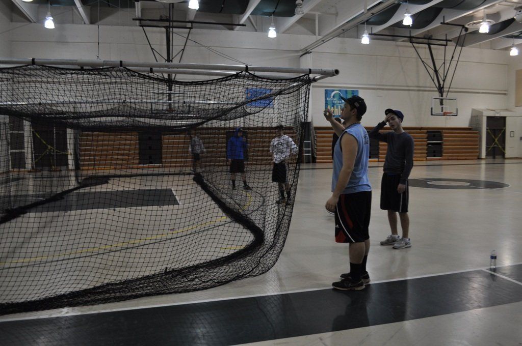 Retractable ceiling batting cages
