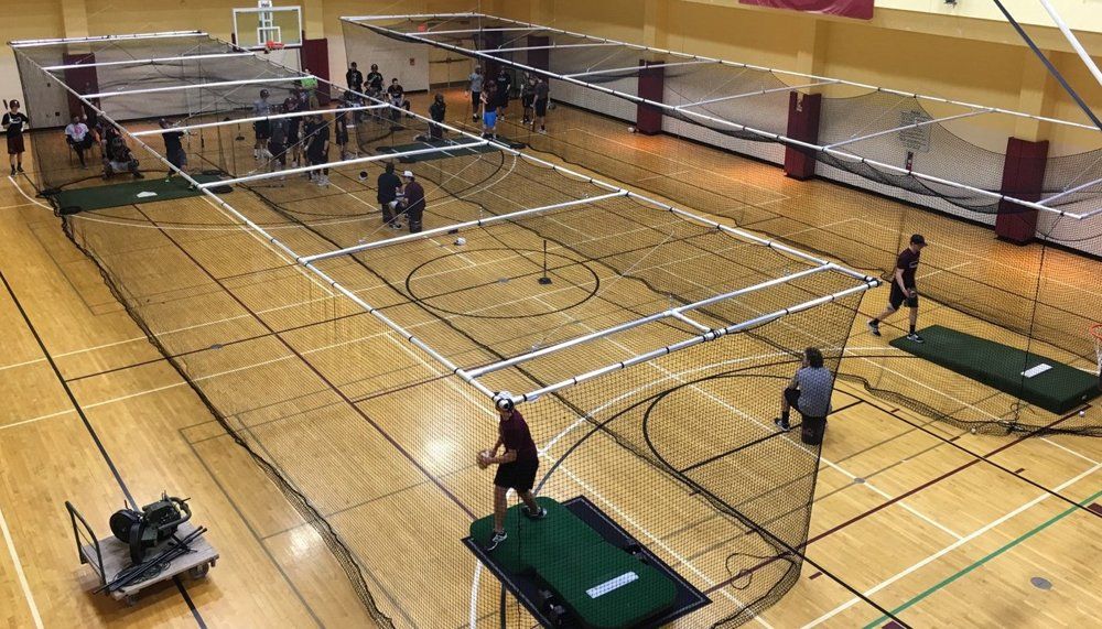 Custom-built indoor/outdoor batting cages