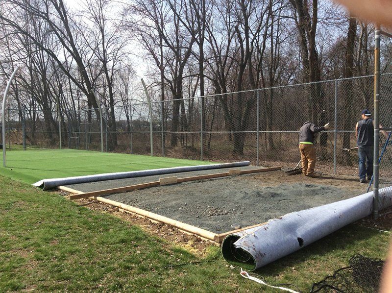 Practice turf for batting cage