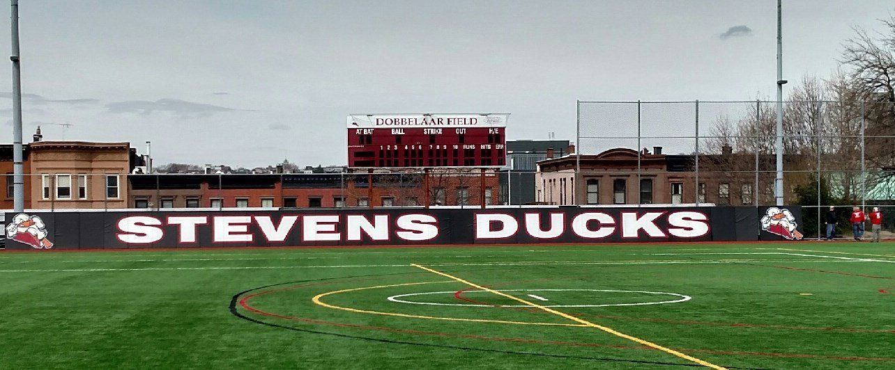 Baseball and softball walls - with custom windscreens or wall padding