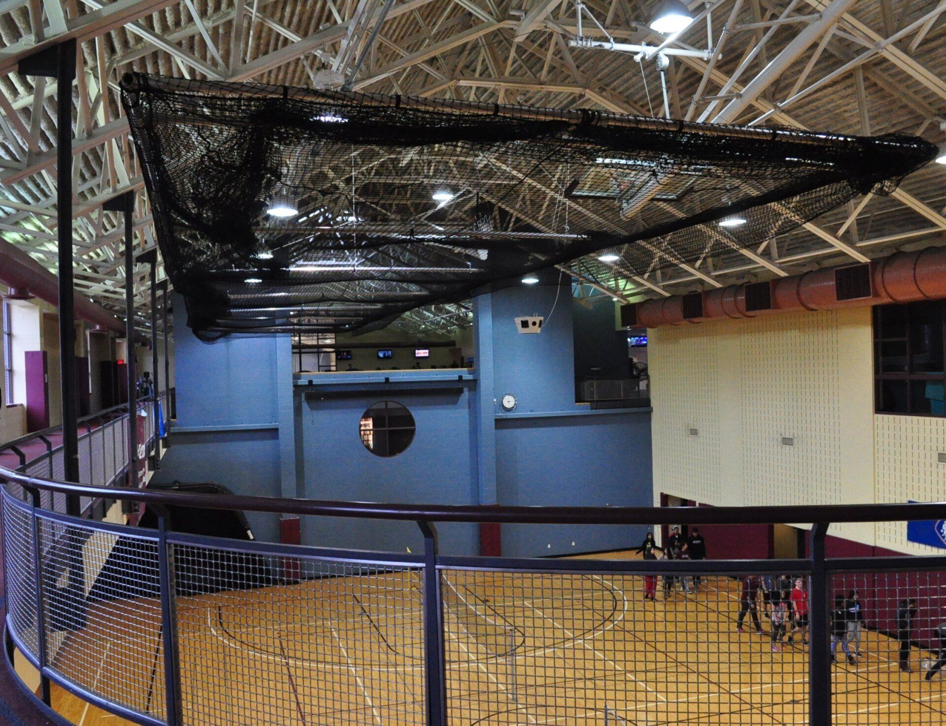 Retractable ceiling batting cages