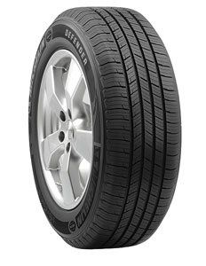 A close up of a tire with the word defender on it