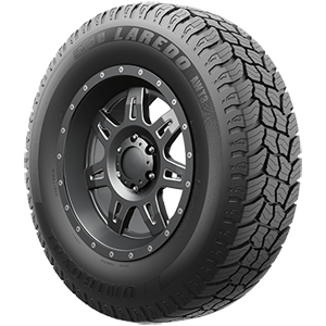 A black tire with the word laredo on it