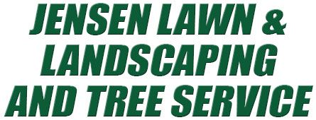 Jensen Lawn & Landscaping and Tree Service logo in green text on white background
