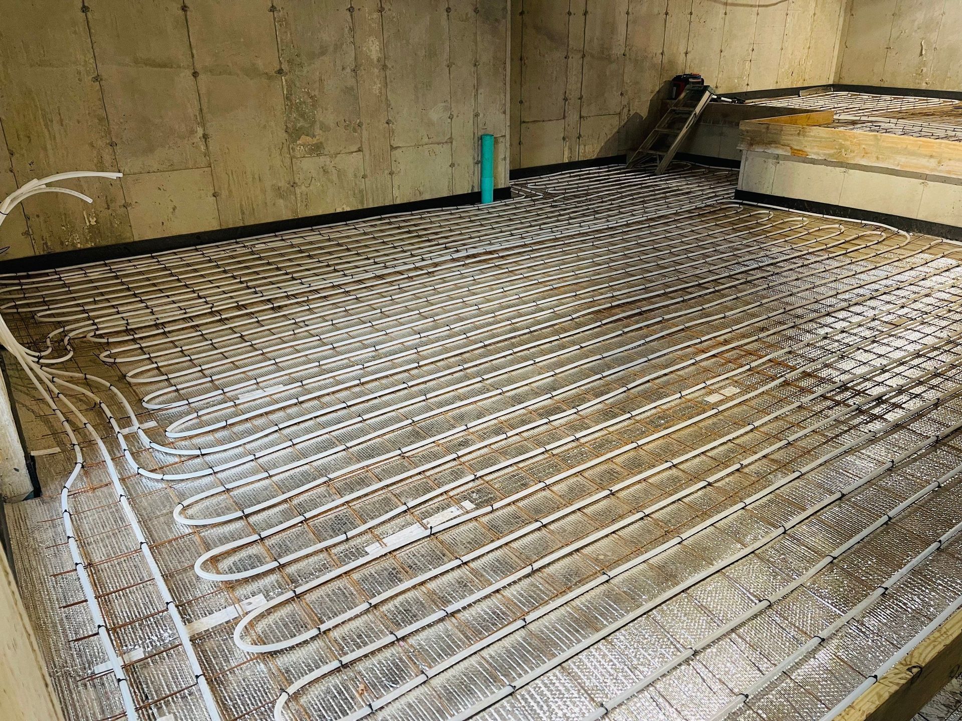 New heating system on floor