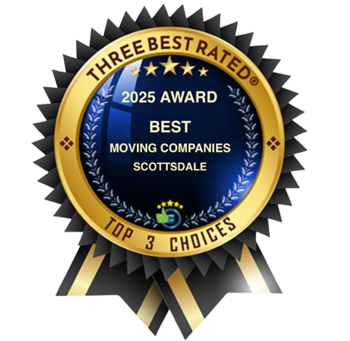 Three Best Rated award for Best Moving Companies in Scottsdale, Top 3 Choices 2025.