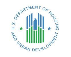 The logo for the department of housing and urban development.