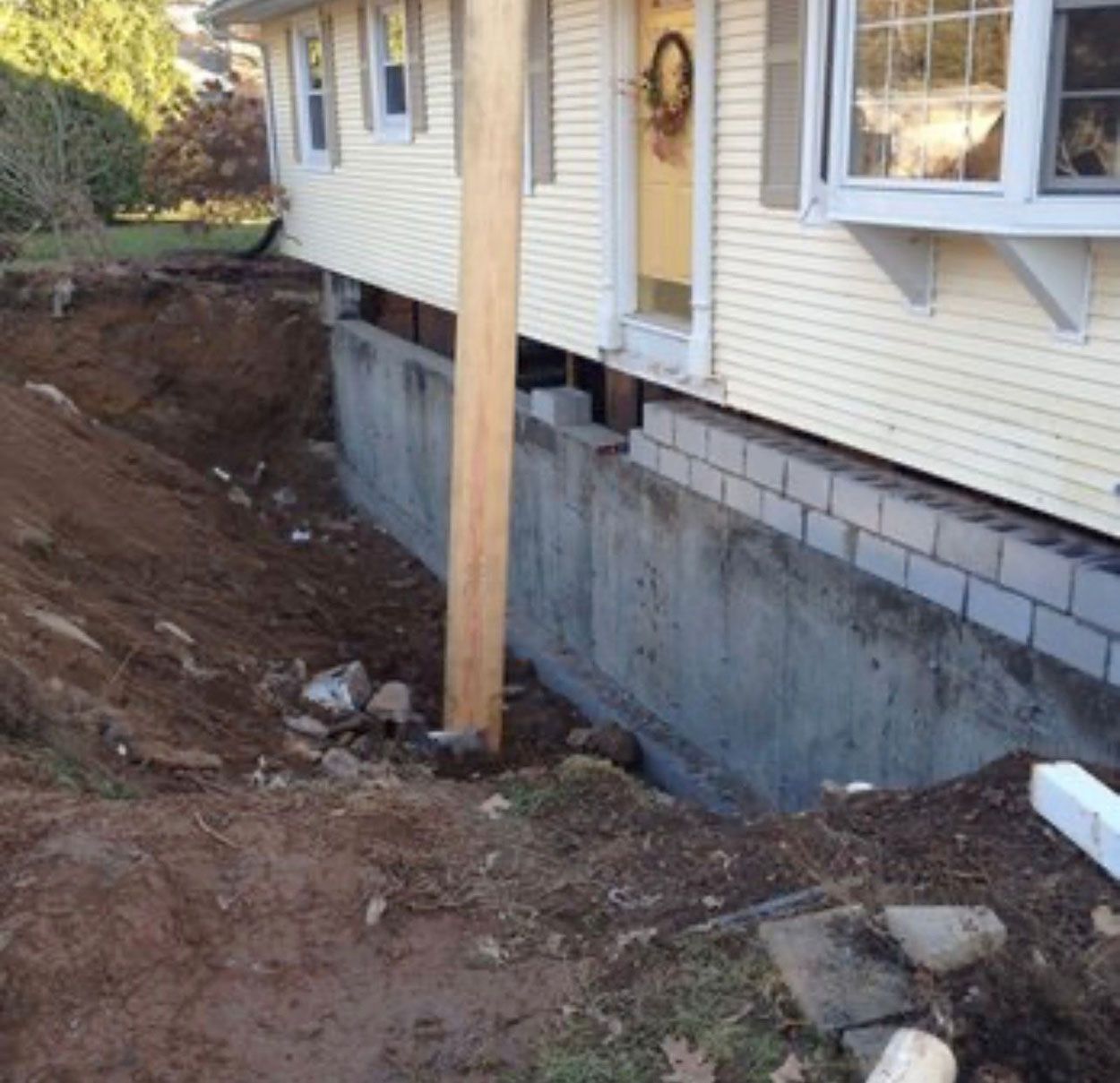 Repairing a basement wall