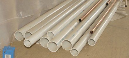 White PVC pipes