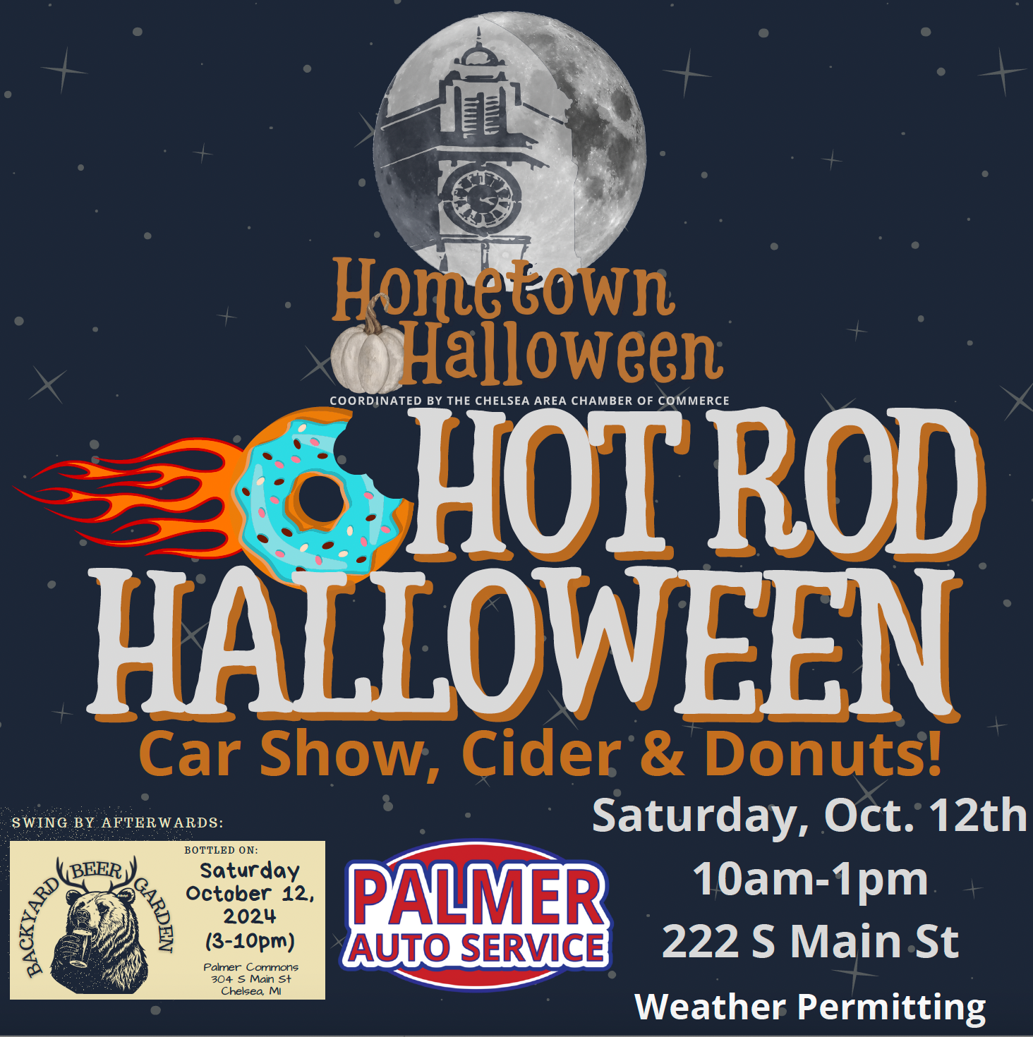 Hot Rod Halloween Car Show on at Palmer Auto Service in Chelsea Michigan