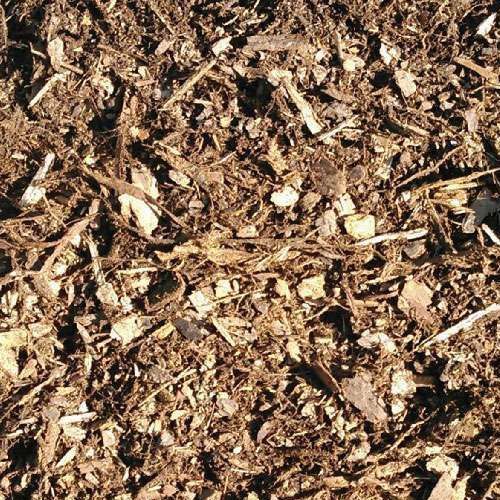 Brown mulch, composed of various wood chips and bark, covering the ground.