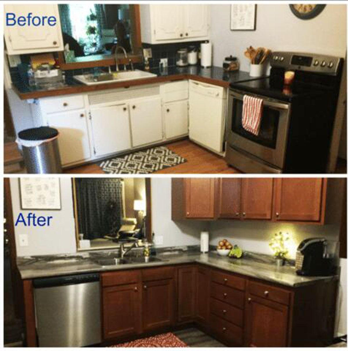 Kitchen remodel: before and after shots