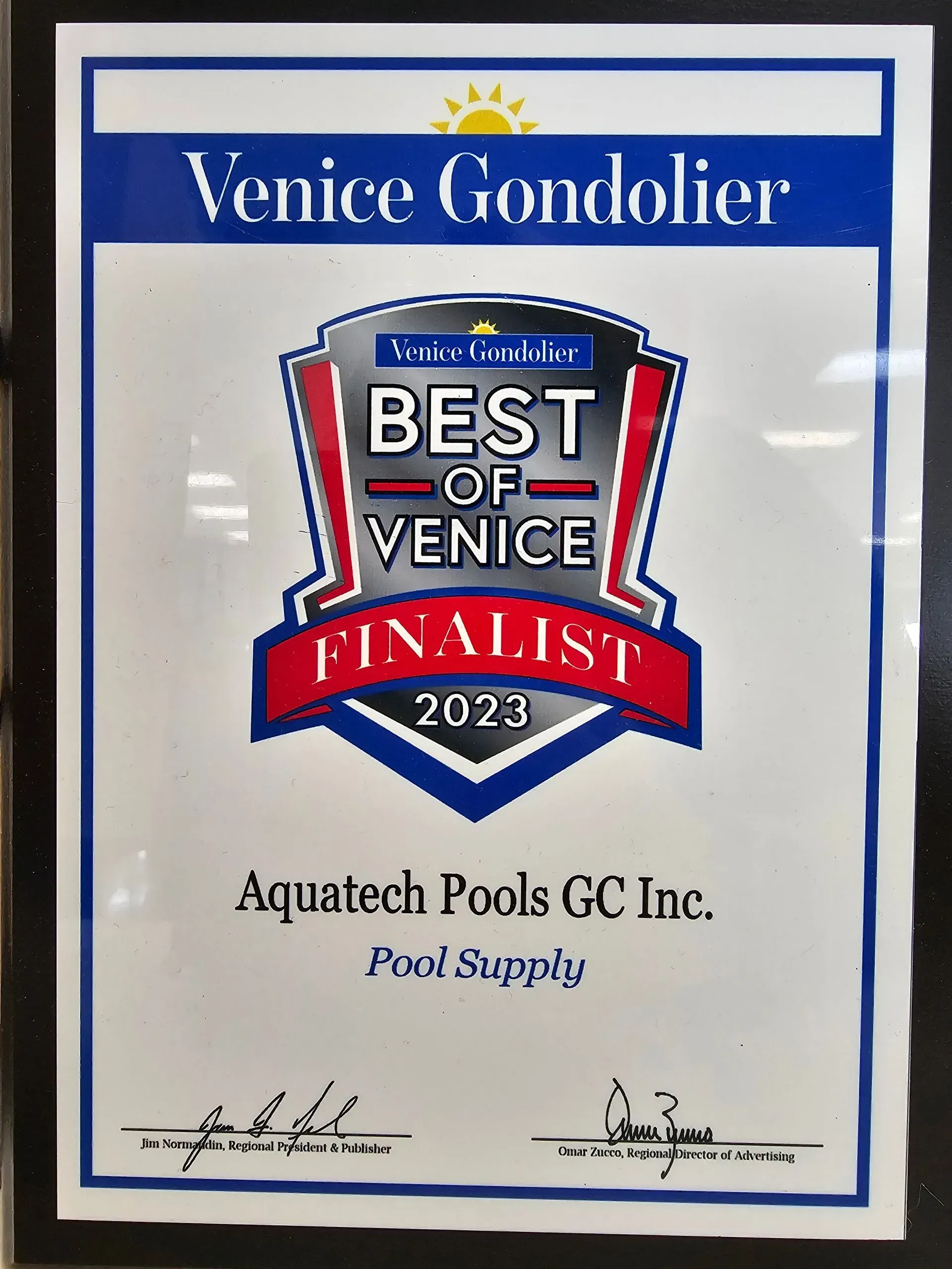 Award plaque