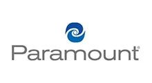 Paramount logo with a blue spiral symbol over the word 