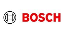 Bosch logo: black and white emblem next to red
