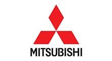 Red Mitsubishi logo: three diamonds arranged in a triangle, with