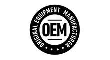 Black and white circular logo,