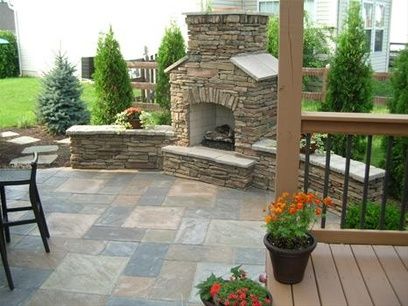outdoor fireplace