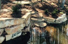 NATURAL BOULDER SHORELINE RETAINING WALLS