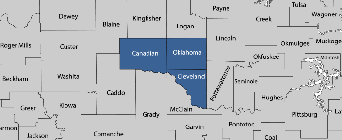 E.H.L. Garage Door Services Service Area Map