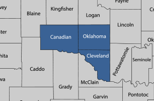 E.H.L. Garage Door Services Service Area Map