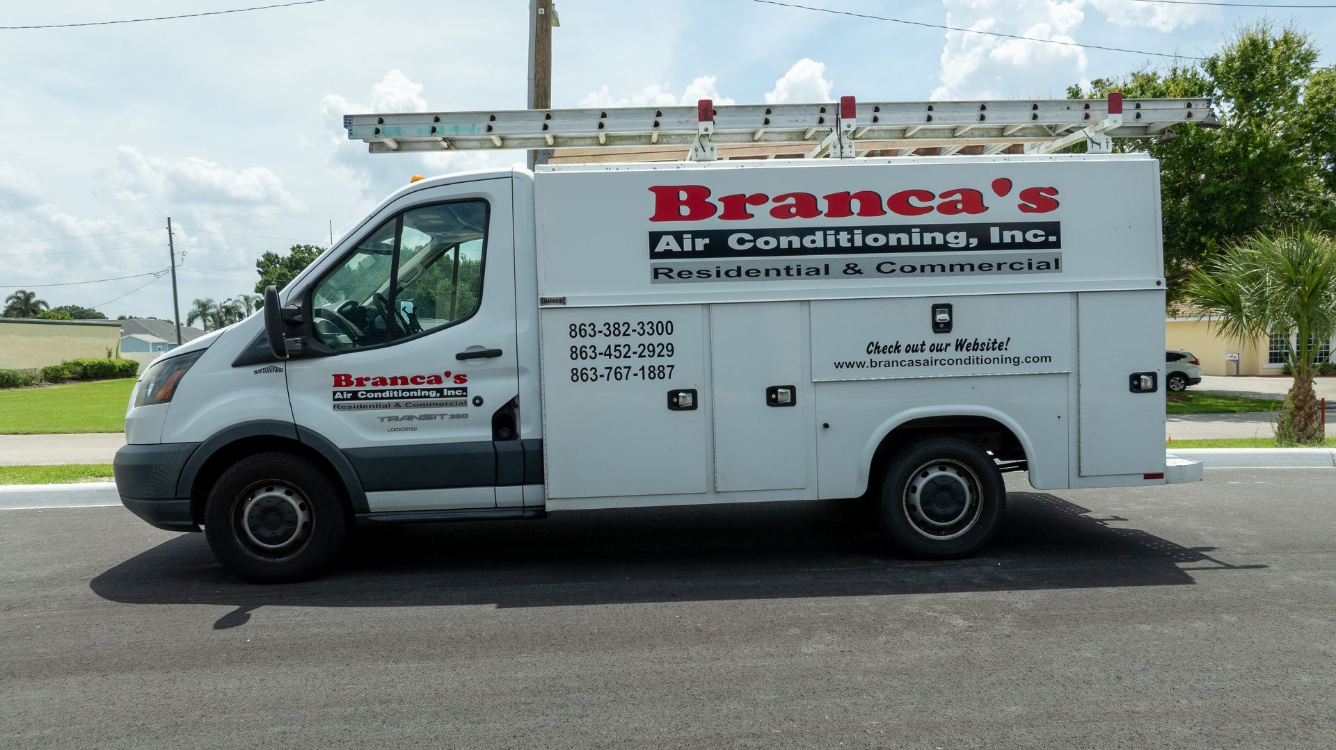 White service van with 