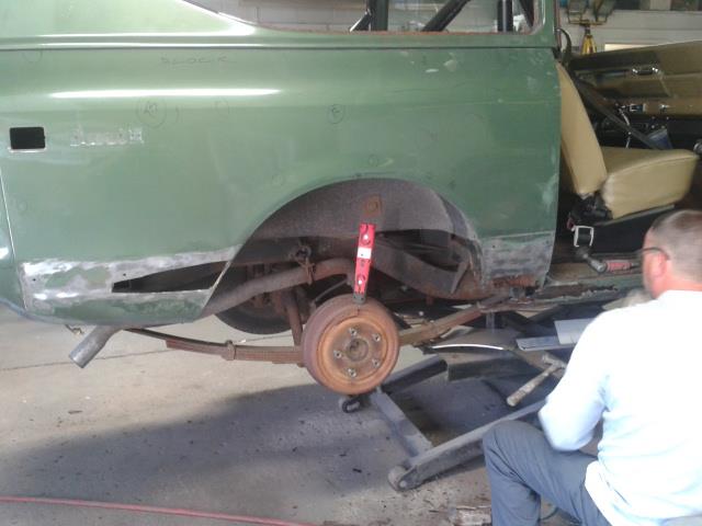 Car frame before repair