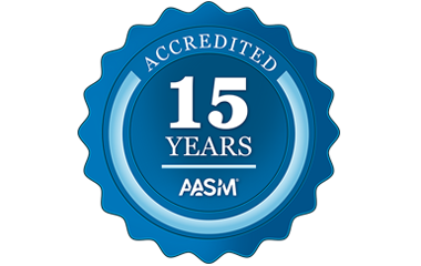 American Academy of Sleep Medicine Accreditation Badge 15 years