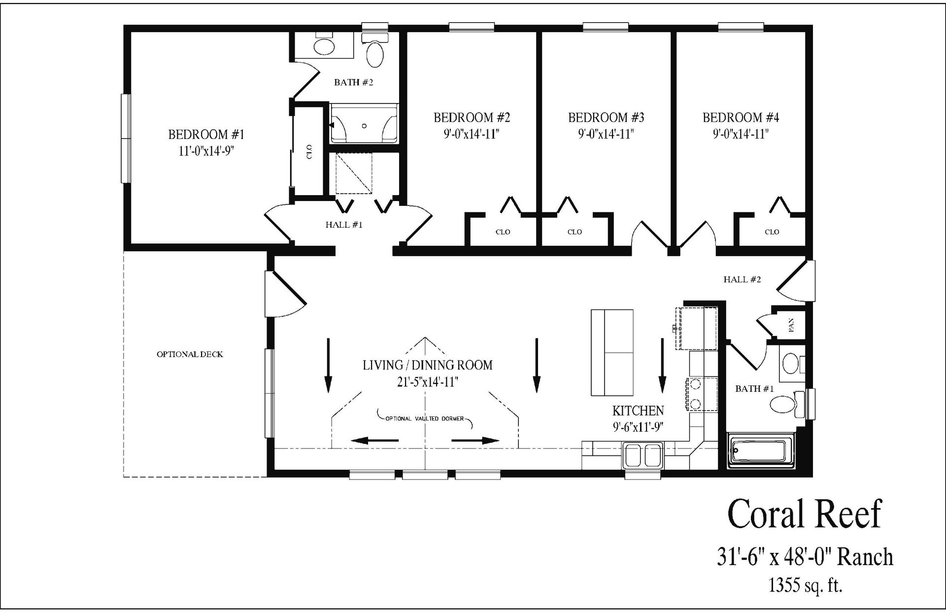 Floor plan of a single-story home labeled 