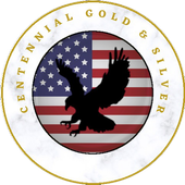 Centennial Gold & Silver logo: American flag with eagle silhouette inside a gold-rimmed circle.