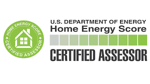 U.S. Department of Energy Home Energy Score logo. Includes green-graded bar and house icon, with 