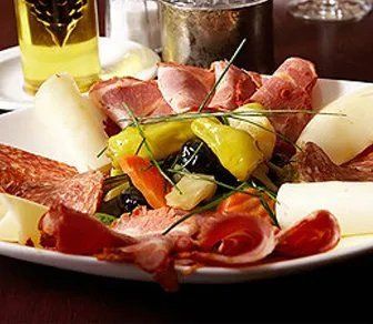 Slice of meats and cheese