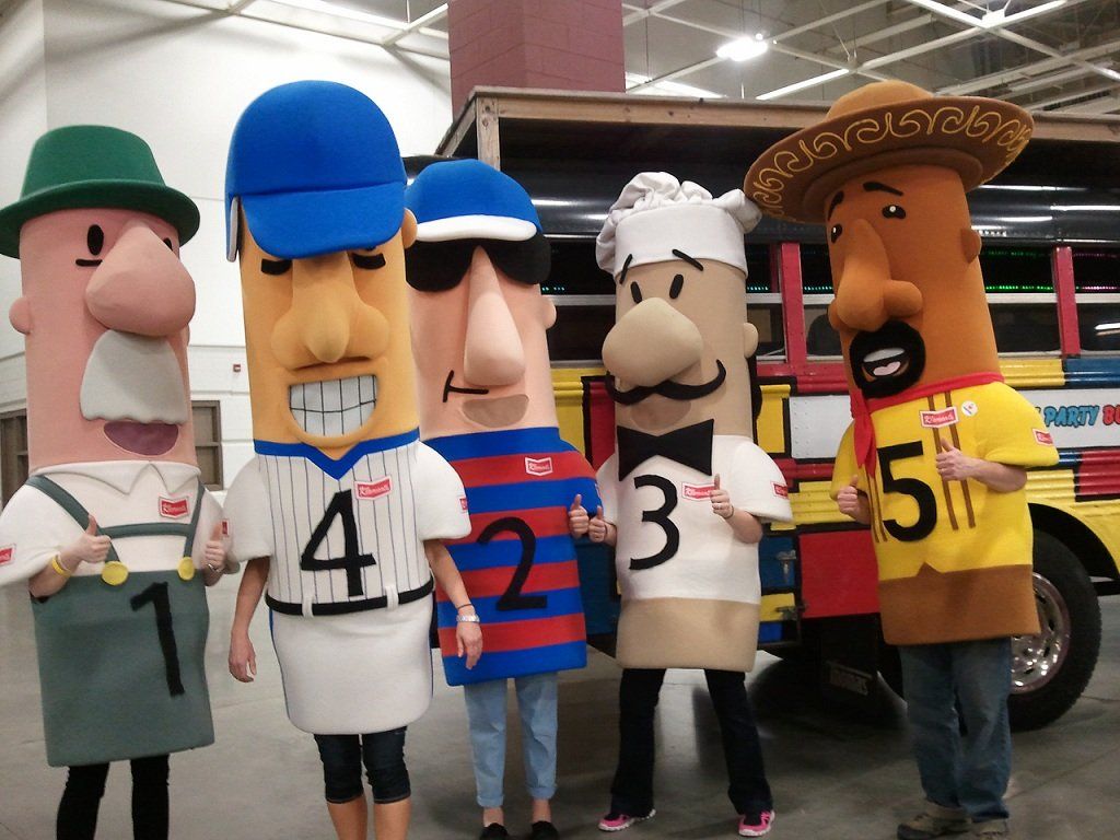 Mascots by the Partridge Family Party Bus