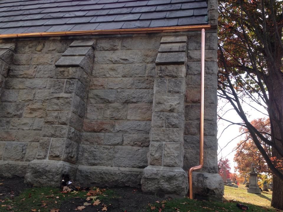 commercial and residential copper gutter service