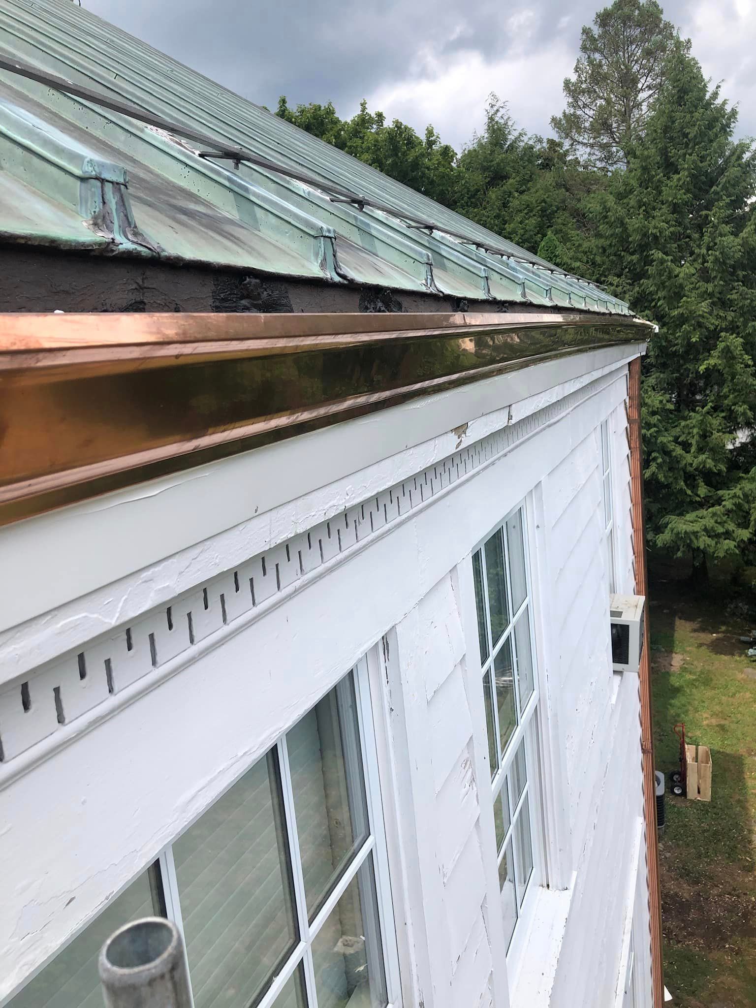 professional custom copper gutter installation