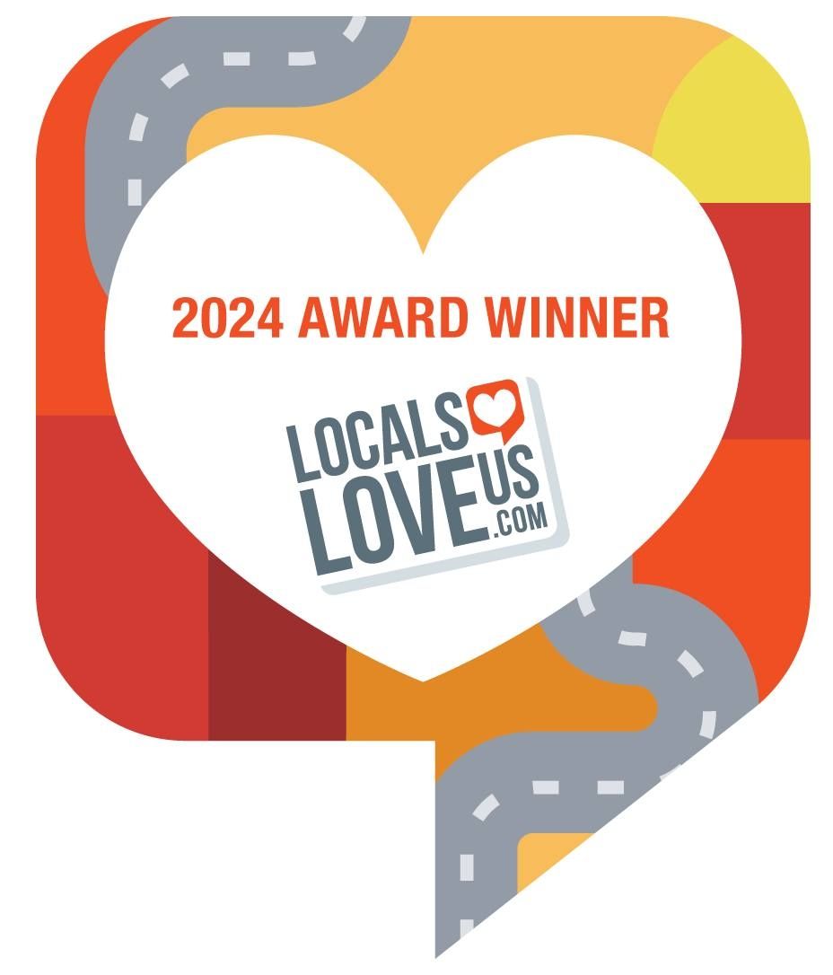 A 2024 award winner sticker for locals love us