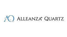 Logo for Alleanza Quartz; blue 