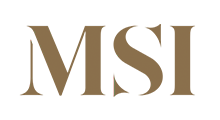 Brown logo with the letters MSI in a serif font.