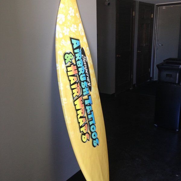 Surf board sign