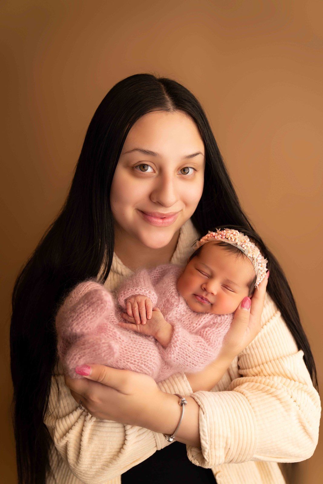Newborn baby with mom