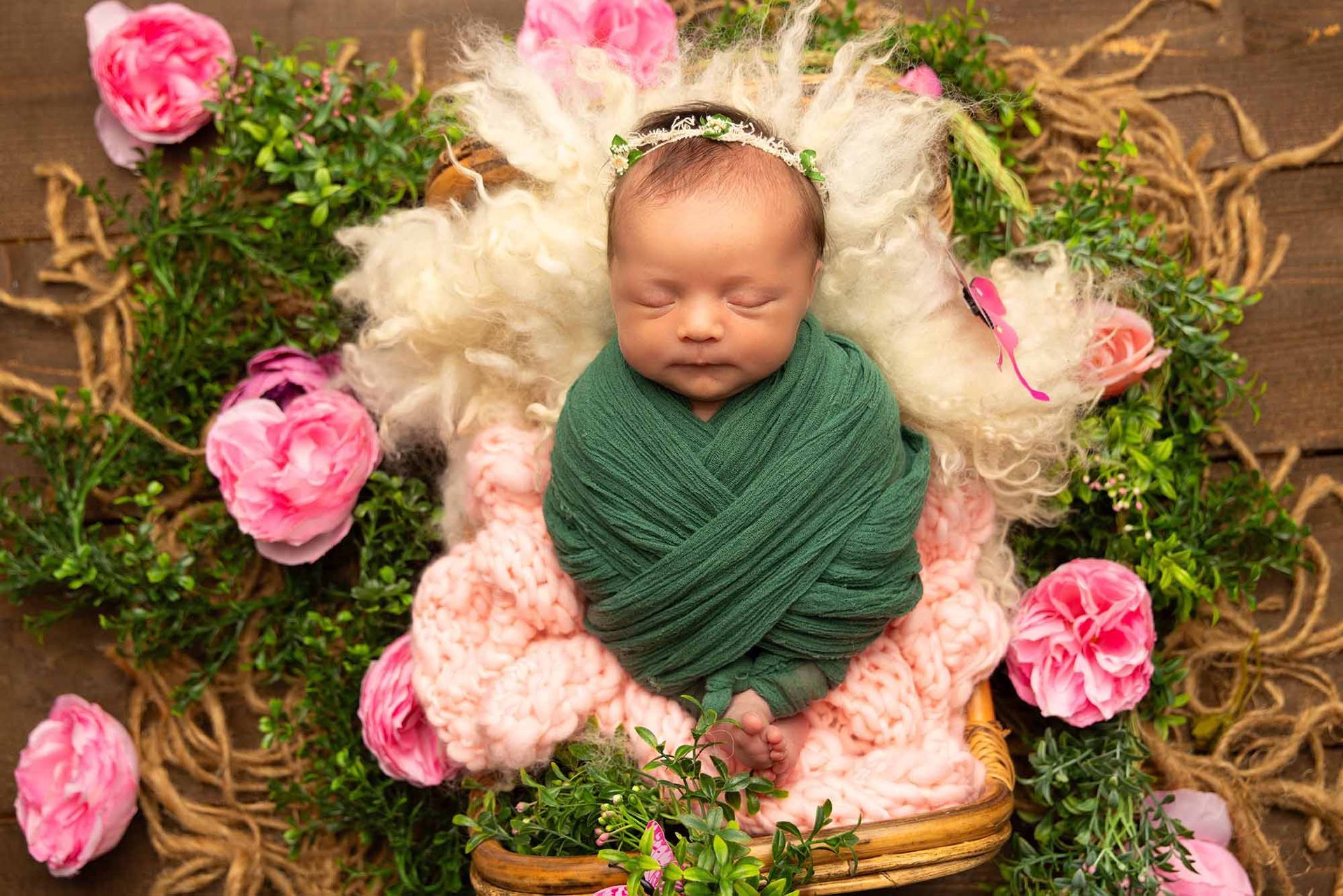 Newborn baby studio photography