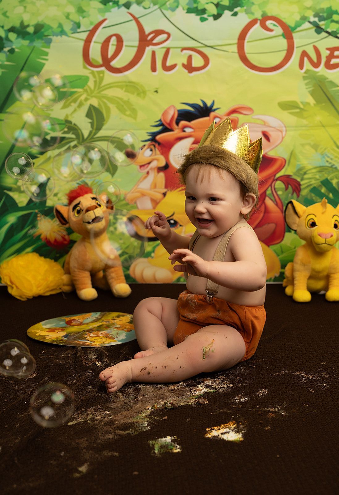 Boy with a Lion King-themed photoshoot