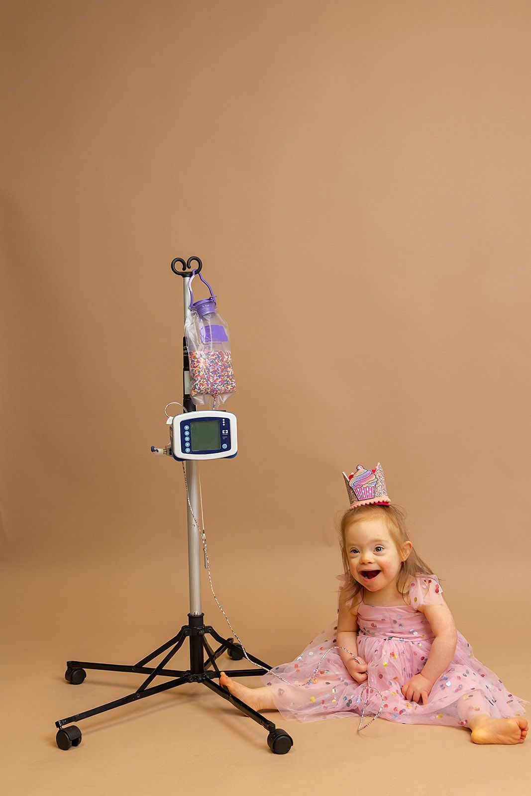 Smiling girl with down syndrome