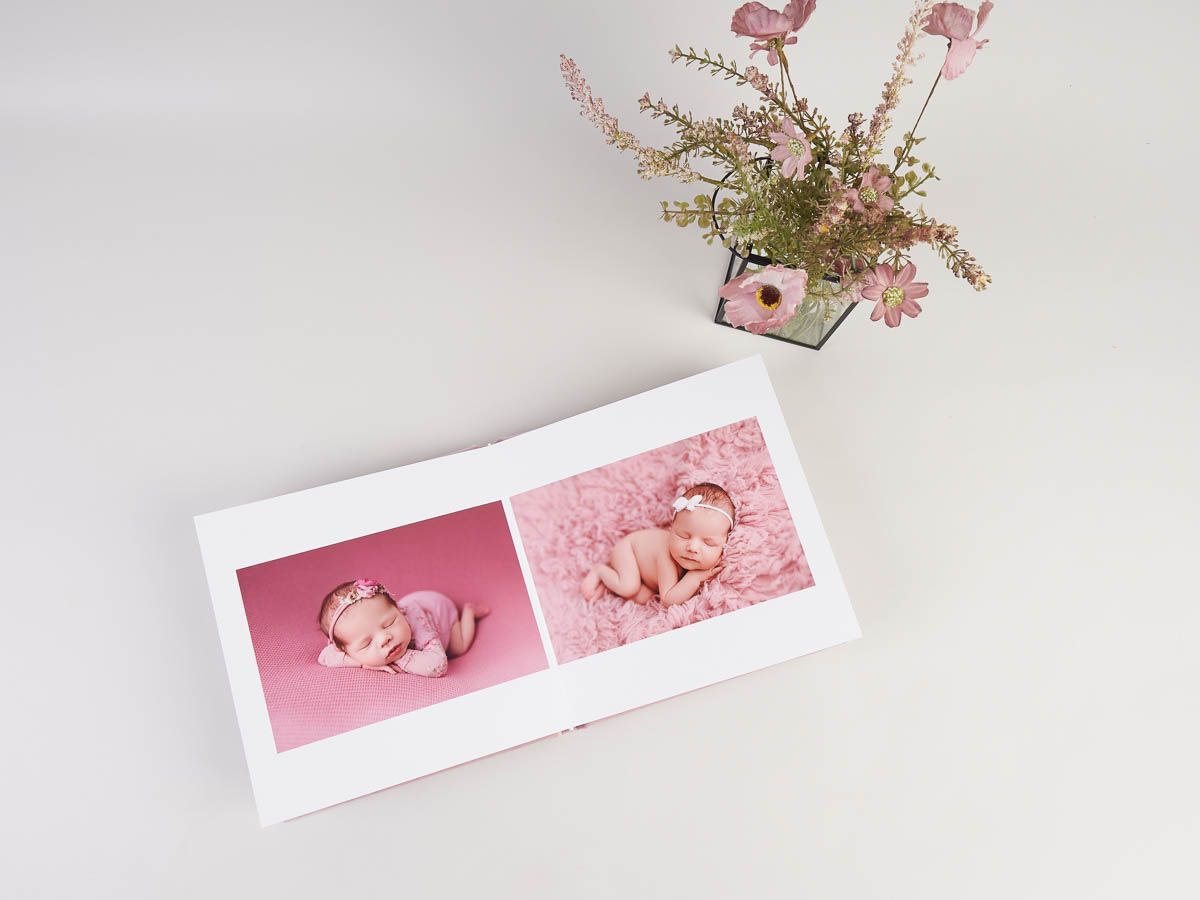 A page in a baby photo book