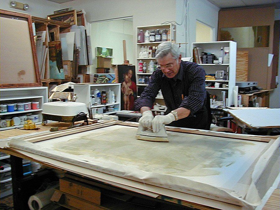 Restoration on painting